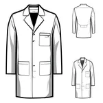 plain white lab coat image